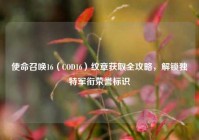 使命召唤16（COD16）纹章获取全攻略，解锁独特军衔荣誉标识