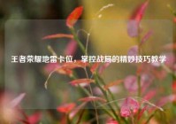 王者荣耀地雷卡位，掌控战局的精妙技巧教学
