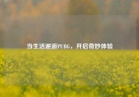 当生活邂逅PUBG，开启奇妙体验