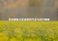 逆战刷取王妃皮肤的方法与技巧揭秘