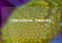 CF黑武士价格几何，合适价位探究