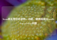 Steam收礼物中心官网，功能、使用指南及insufficient privilege问题