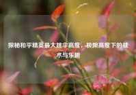 探秘和平精英最大跳伞高度，极限高度下的战术与乐趣