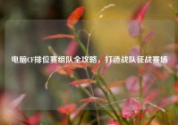 电脑CF排位赛组队全攻略，打造战队征战赛场