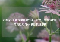 WE与KSG王者荣耀巅峰对决，战术、韧性背后的电竞魅力与KSG战队战绩解析