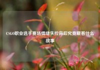 CSGO职业选手赛场情绪失控背后究竟藏着什么故事