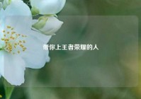 带你上王者荣耀的人
