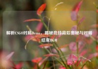 解析CSGO对局Demo，揭秘竞技背后奥秘与对局结束BGM