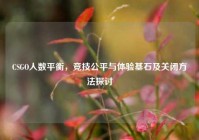 CSGO人数平衡，竞技公平与体验基石及关闭方法探讨