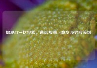 揭秘CF一亿经验，背后故事、意义及对应等级