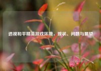 透视和平精英游戏环境，现状、问题与展望