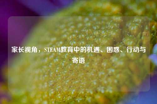 家长视角，STEAM教育中的机遇、困惑、行动与寄语