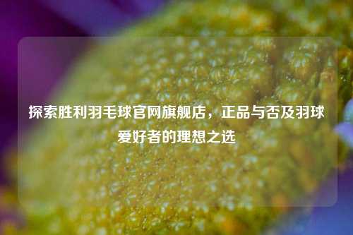 探索胜利羽毛球官网旗舰店,正品与否及羽球爱好者的理想之选