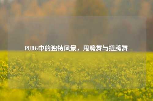 PUBG中的独特风景,甩胯舞与扭胯舞