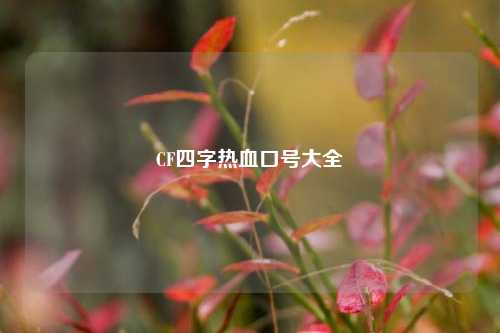 CF四字热血口号大全