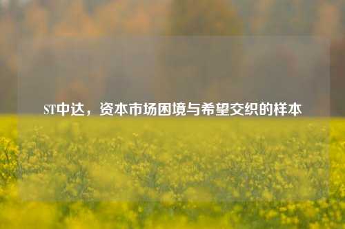 ST中达,资本市场困境与希望交织的样本