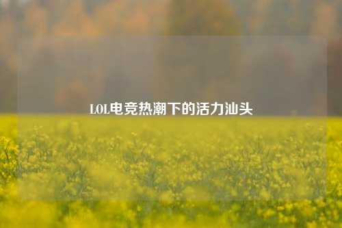 LOL电竞热潮下的活力汕头