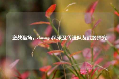 逆战猎场,chuangss风采及传送队友武器探究