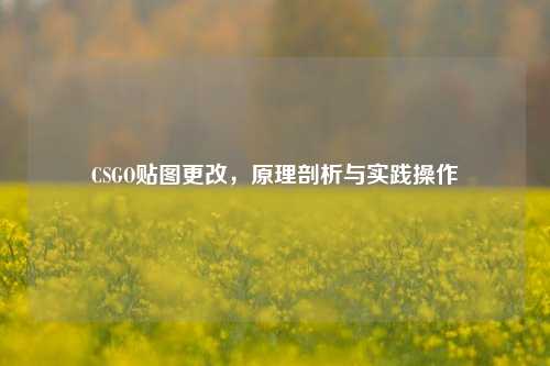 CSGO贴图更改,原理剖析与实践操作