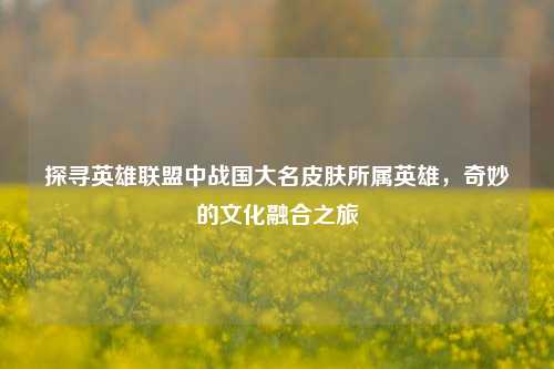 探寻英雄联盟中战国大名皮肤所属英雄,奇妙的文化融合之旅