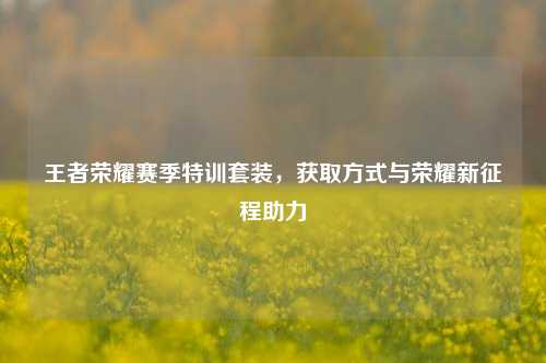 王者荣耀赛季特训套装，获取方式与荣耀新征程助力