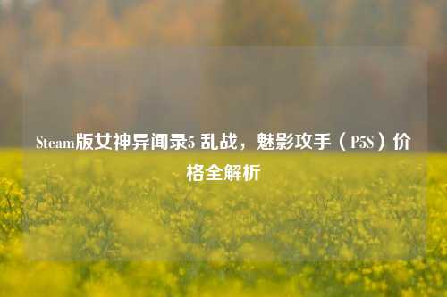 Steam版女神异闻录5 乱战,魅影攻手(P5S)价格全解析