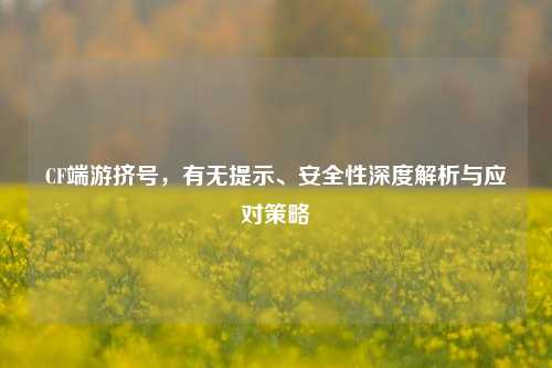 CF端游挤号,有无提示、安全性深度解析与应对策略
