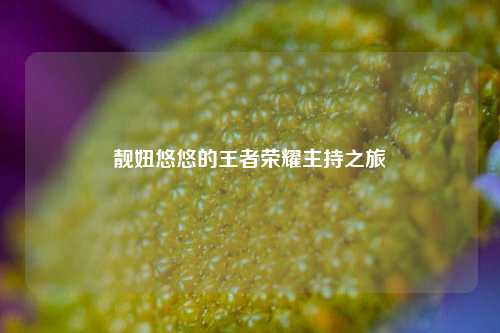 靓妞悠悠的王者荣耀主持之旅