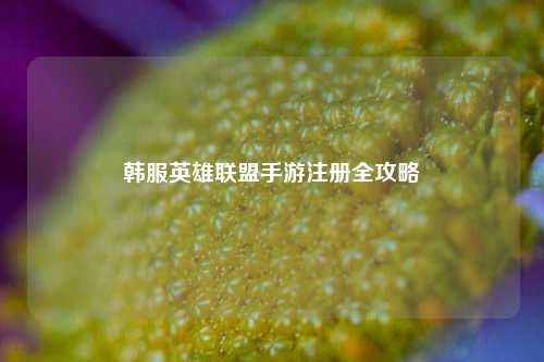 韩服英雄联盟手游注册全攻略