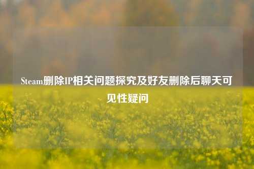 Steam删除IP相关问题探究及好友删除后聊天可见性疑问