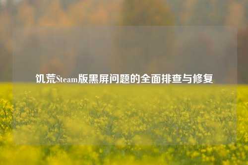 饥荒Steam版黑屏问题的全面排查与修复