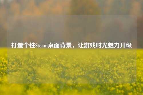打造个性Steam桌面背景,让游戏时光魅力升级