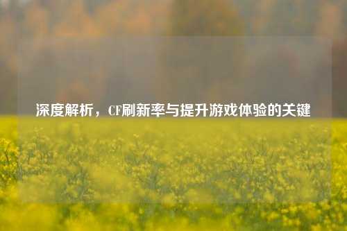 深度解析，CF刷新率与提升游戏体验的关键