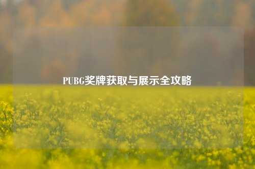 PUBG奖牌获取与展示全攻略