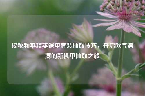 揭秘和平精英铠甲套装抽取技巧,开启欧气满满的新机甲抽取之旅