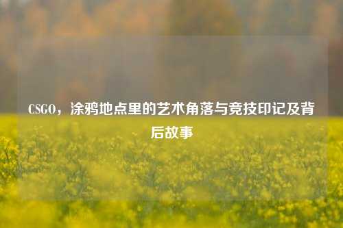 CSGO,涂鸦地点里的艺术角落与竞技印记及背后故事