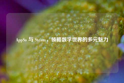 AppSo 与 Steam,领略数字世界的多元魅力
