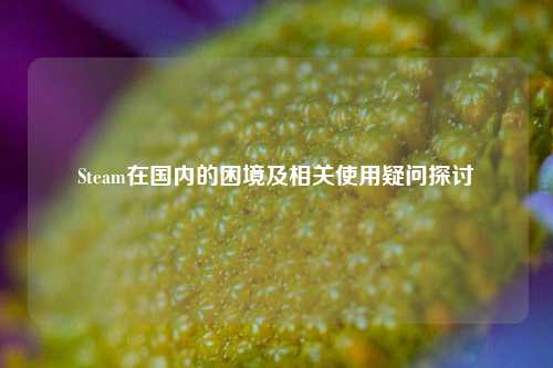 Steam在国内的困境及相关使用疑问探讨