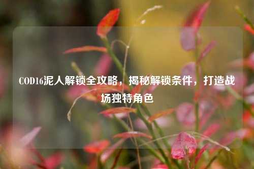 COD16泥人解锁全攻略,揭秘解锁条件,打造战场独特角色