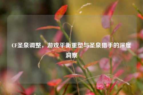 CF圣泉调整,游戏平衡重塑与圣泉猎手的深度洞察