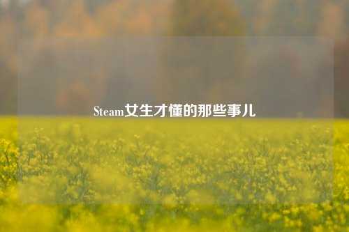 Steam女生才懂的那些事儿