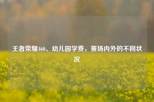 王者荣耀460、幼儿园学费，赛场内外的不同状况