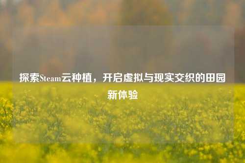 探索Steam云种植,开启虚拟与现实交织的田园新体验