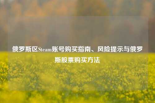 俄罗斯区Steam账号购买指南、风险提示与俄罗斯股票购买方法