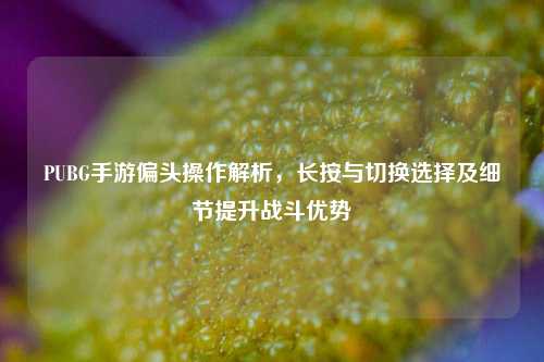 PUBG手游偏头操作解析,长按与切换选择及细节提升战斗优势