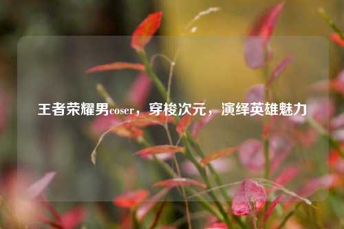 王者荣耀男coser,穿梭次元,演绎英雄魅力