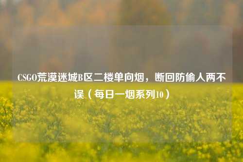 CSGO荒漠迷城B区二楼单向烟，断回防偷人两不误（每日一烟系列10）