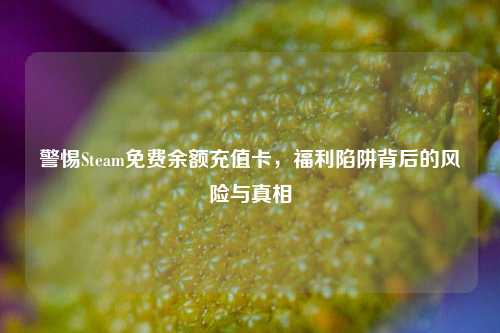 警惕Steam免费余额充值卡,福利陷阱背后的风险与真相