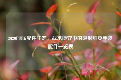 2020PUBG配件生态,战术博弈中的隐形胜负手及配件一览表