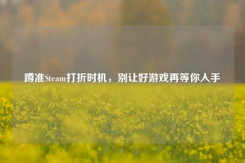 蹲准Steam打折时机,别让好游戏再等你入手
